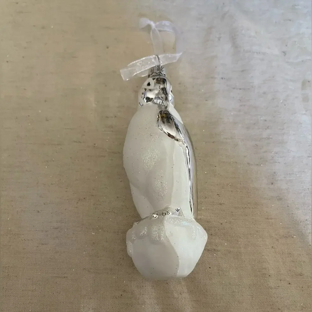 Penguin blown glass Christmas Ornament